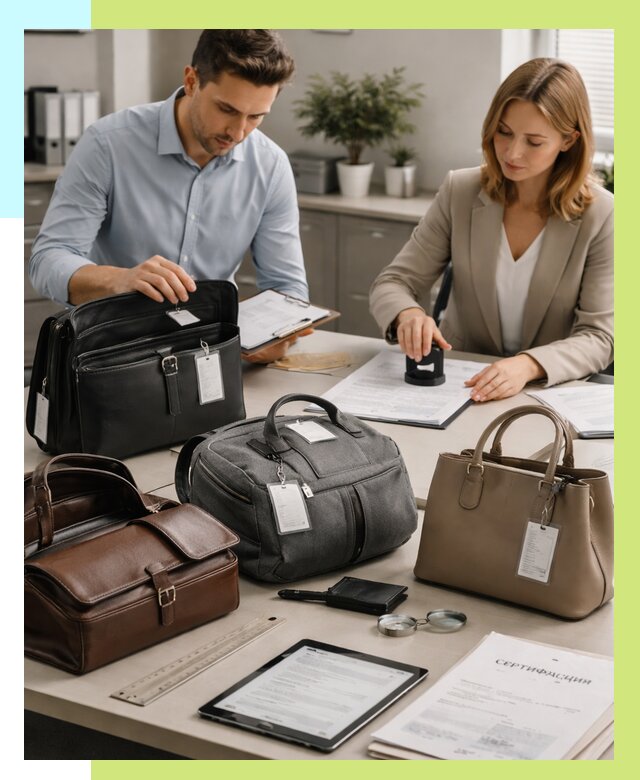 Сертификация сумок в Орехове-Зуеве от 7815 руб. | Алешин-Рхв