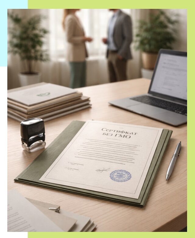 Сертификат без ГМО в Орехове-Зуеве от 7815 р. оформить срочно Алешин-Рхв